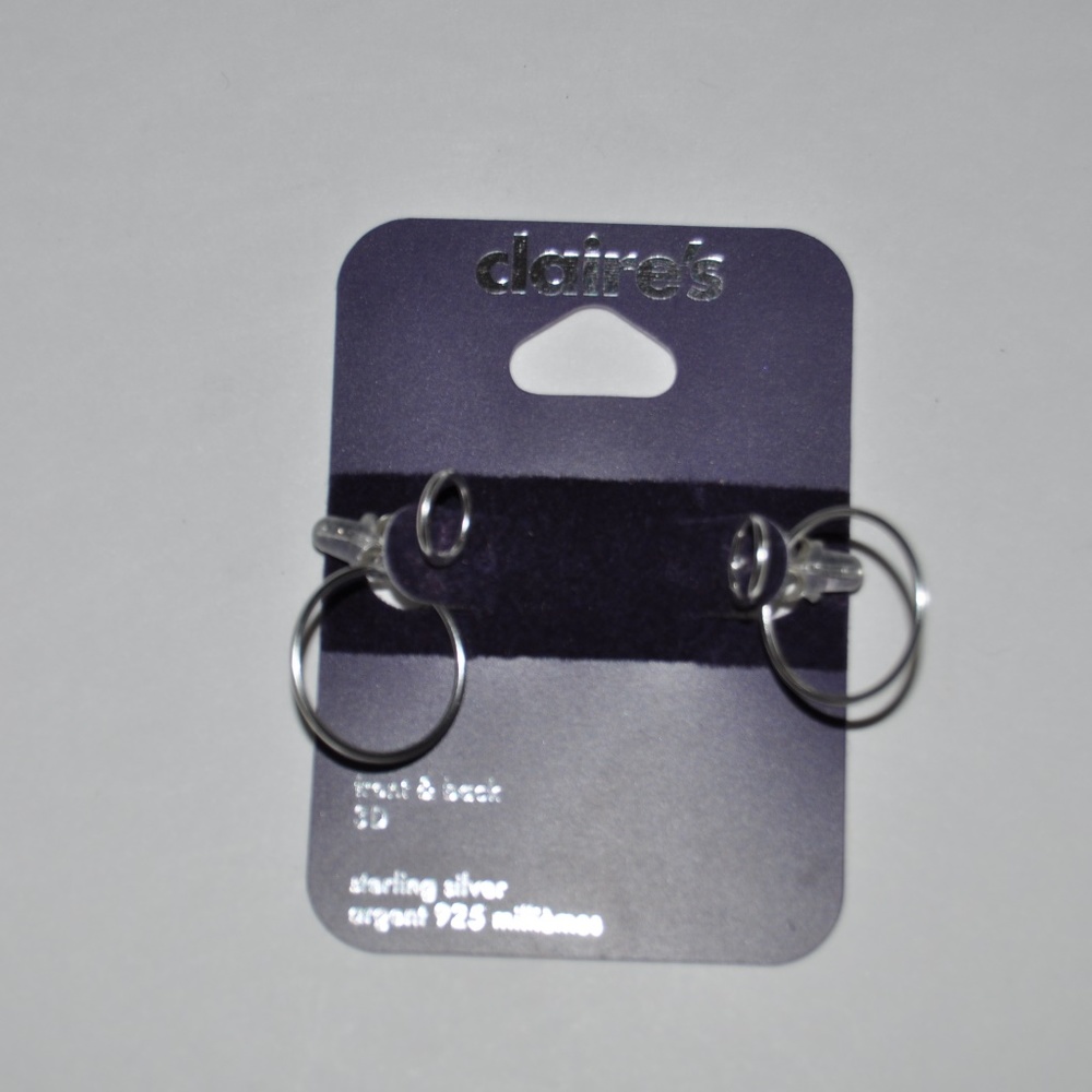 NEW Sterling Silver Front & Back Circle Earrings - Picture 3 of 5